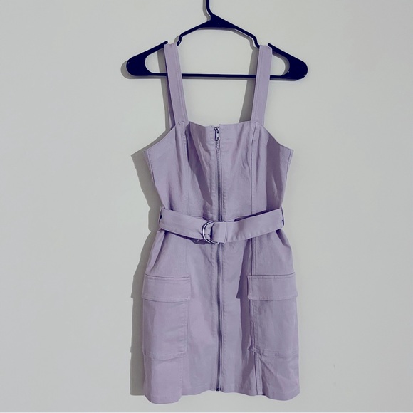 🙋‍♀️H&M Divided Lavender Zip-front Overall Dress🙋‍♀️ - Picture 3 of 4